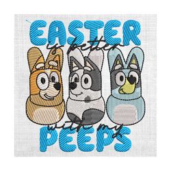 easter is better with my peeps bluey the kids embroidery