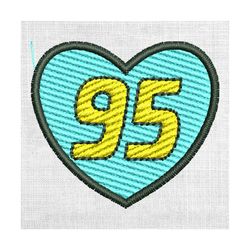 disney pixar cars 95 logo design embroidery