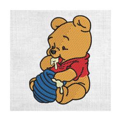 winnie the pooh love honey pot embroidery