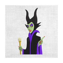 disney villain witch maleficent embroidery design