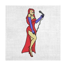 jessica rabbit patch embroidery design