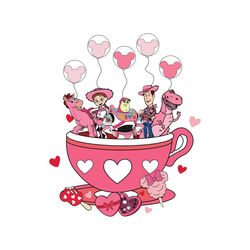 toy story balloon valentine day coffee cup svg