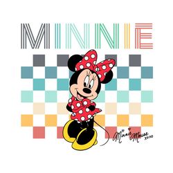 checkered minnie mouse disney signature svg