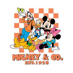 mickey friends company est 1928 checkered svg