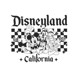 disneyland california est 1955 checkered svg