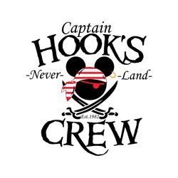 mickey captain hooks crew svg