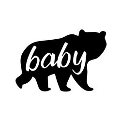 baby bear mother day svg