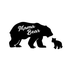 mama baby bear mother day silhouette svg