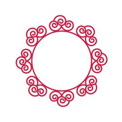 mother day round mandala frame svg