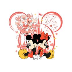 valentine couple mickey balloon kingdom festival png