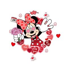 minnie mouse valentines love sayings doodle png