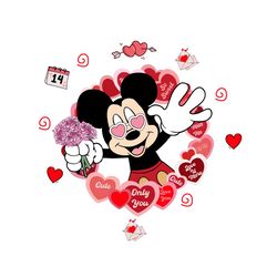 mickey mouse valentines love sayings doodle png