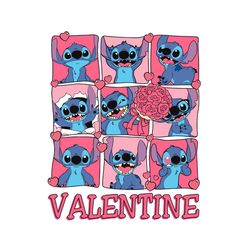 valentine day love stitch stickers png
