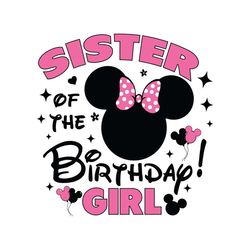 sister of the birthday girl svg