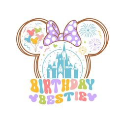 minnie mouse head castle happy birthday besties svg