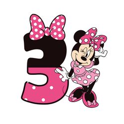 happy minnie mouse birthday 3rd svg