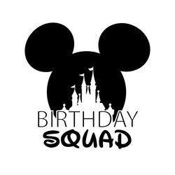 happy mickey mouse birthday squad castle svg