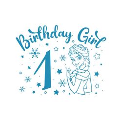 frozen princess elsa first birthday girl svg