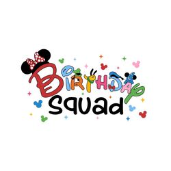 minnie ears friends birthday squad svg