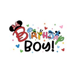 minnie ears friends birthday boy svg