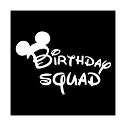 disney mouse ears birthday squad silhouette svg