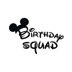 disney mouse birthday squad clipart svg