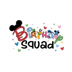 mickey ears friends birthday squad svg