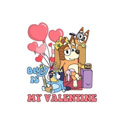 chilli bluey is my valentine png