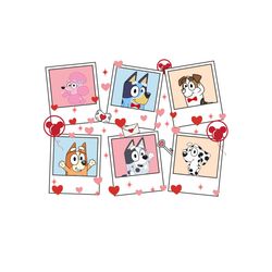 valentine love card bluey friends png