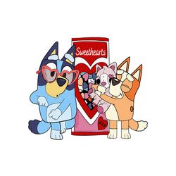 bluey bingo valentine sweetheart png