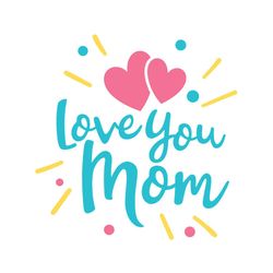 love you mom mother day glitter png