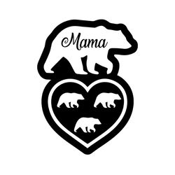 mama of three baby bears svg