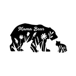 mama bear baby wild flower svg