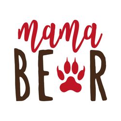 mama bear paw grizzly mother day svg