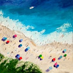 hawaii original oil painting marine painting sea holidays wall art