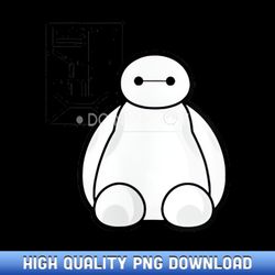 disney big hero 6 baymax sitting pocket logo - handpicked sublimation png selection