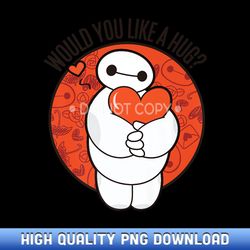 disney big hero 6 baymax hug valentine's premium t- premium - png sublimation masterpieces