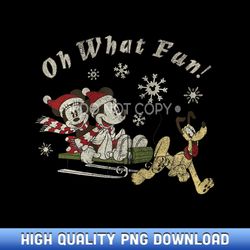 disney mickey minnie and pluto oh what fun christmas sled - curated sublimation png bundle