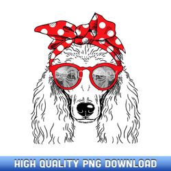 poodle dog mom bandana sunglasses mother's day - png sublimation masterpieces