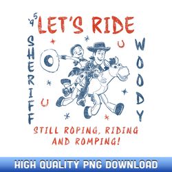 disney pixar toy story woody jessie let's ride '95 premium - contemporary sublimation digital assets