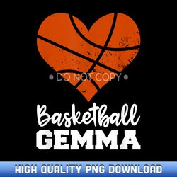 basketball gemma funny basketball heart grandma gemma - bespoke sublimation digital files