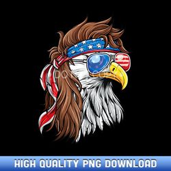 patriotic bald eagle mullet usa american flag 4th of july - artisanal sublimation png artworks