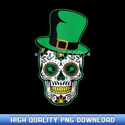 sugarskull saint paddy shamrock saint patrick's muertos raglan baseball - png sublimation masterpieces