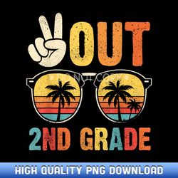 peace out 2nd grade last day of school teacher kids - handpicked sublimation png selection