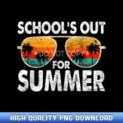 retro schools out for summer last day of school teacher boy - designer series sublimation downloads