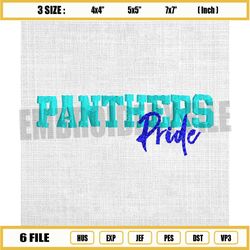 panthers pride sport embroidery design