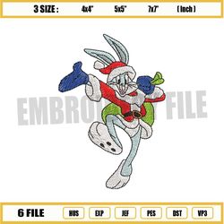 bugs bunny christmas day embroidery