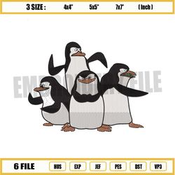 the madagascar penguins embroidery