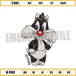 baby sylvester the cat embroidery