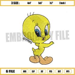 piolin tweety bird embroidery